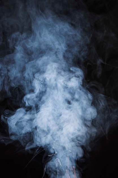 Seamless white smoke texture black background | Free Photo