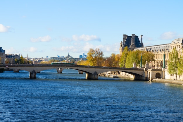 Premium Photo | Seine river and pont des arts, paris, france