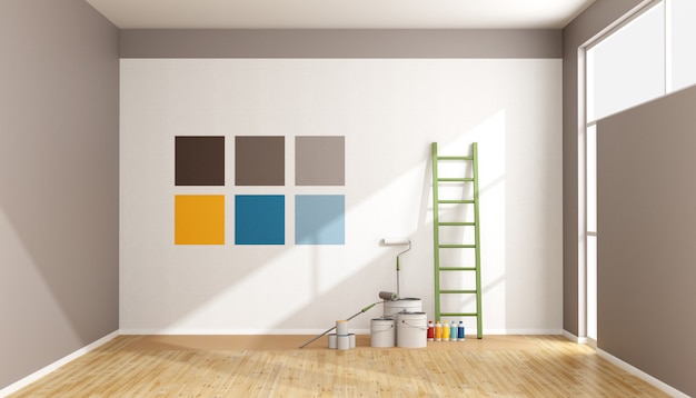 Select color swatch to paint wall Premium Photo