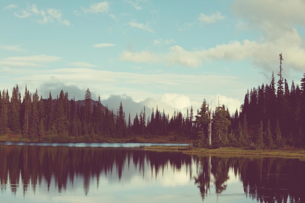 Premium Photo | Serenity lake in the mountains