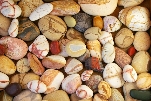 Premium Photo | Set of beautiful colorful stones background