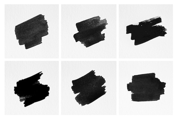 Free Photo | Set of brush strokes isolated