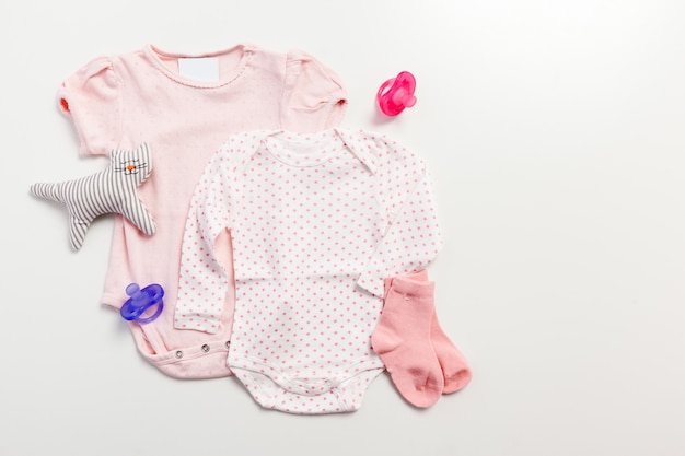 Premium Photo | Set of clothing and items for a baby