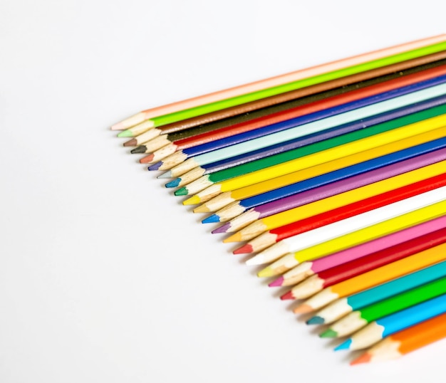Premium Photo | Set of colored pencils