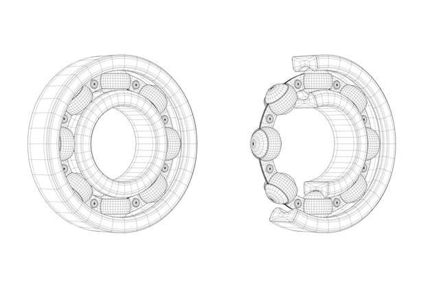 白い背景の内側の部分が見える場所に1つのカットアウトが付いた描画線 