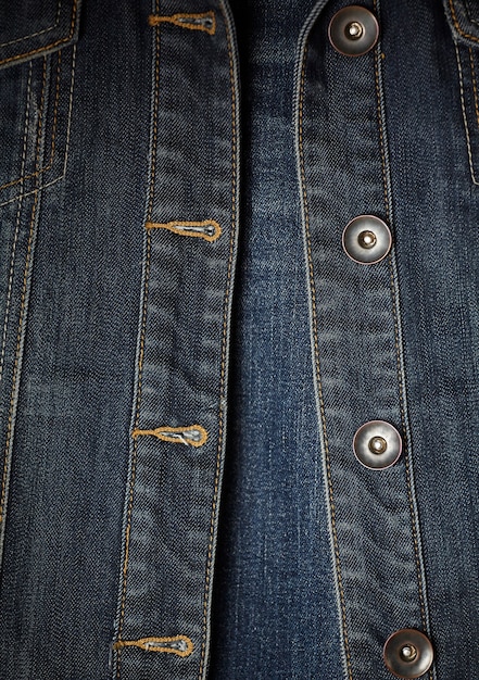 Free Photo | Sewing denim jacket and buttons