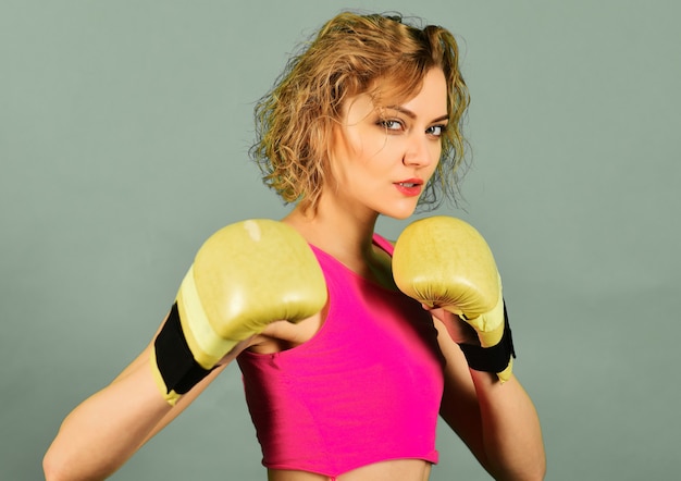 Premium Photo Sexy Boxer Girl In Sportswear And Boxing Gloves Sport And Fitness Power And 