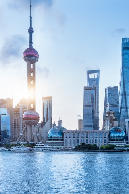 Premium Photo | Shanghai skyline panorama