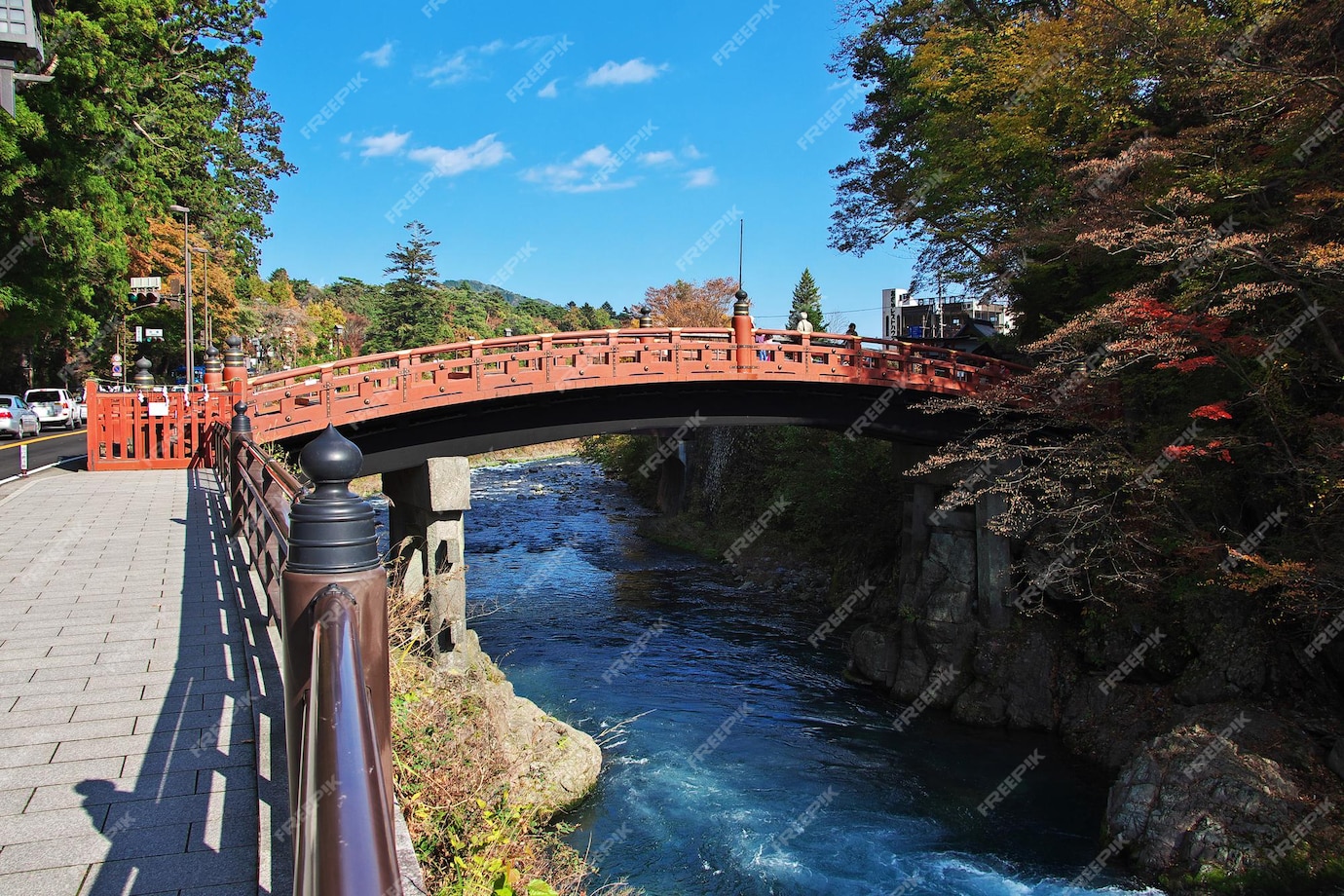 Premium Photo | Shinkyo bridge in nikko japan