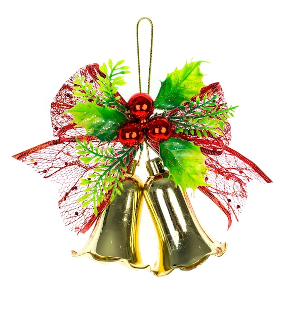 Free Photo | Shiny christmas bells decorated