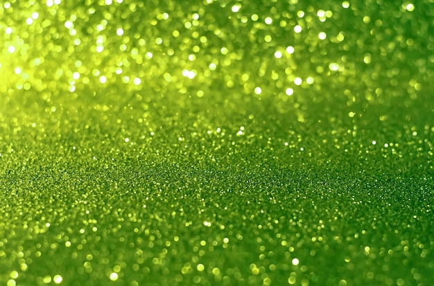 Premium Photo | Shiny green glitter bokeh background