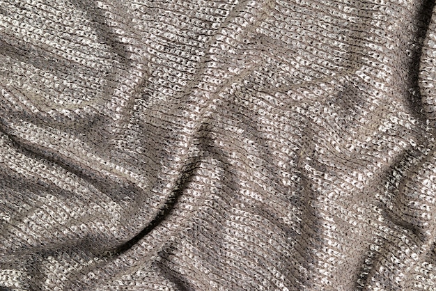 Premium Photo Shiny Silver Fabric Texture