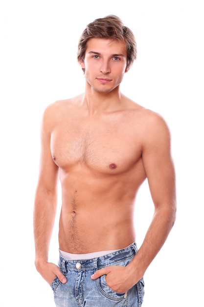 上半身裸の男性モデル 無料の写真