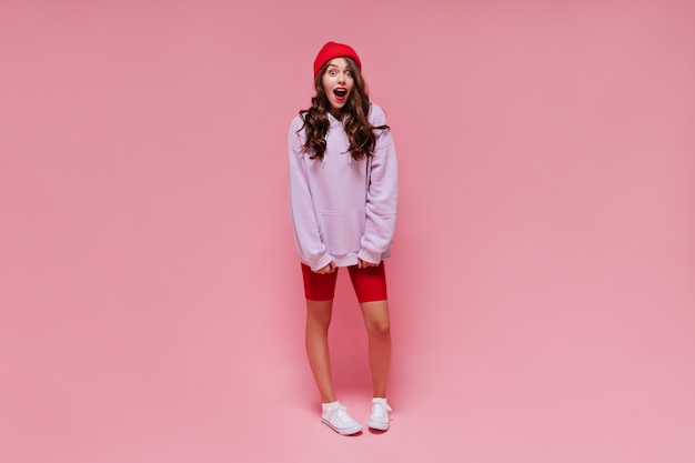 red camera hoodie