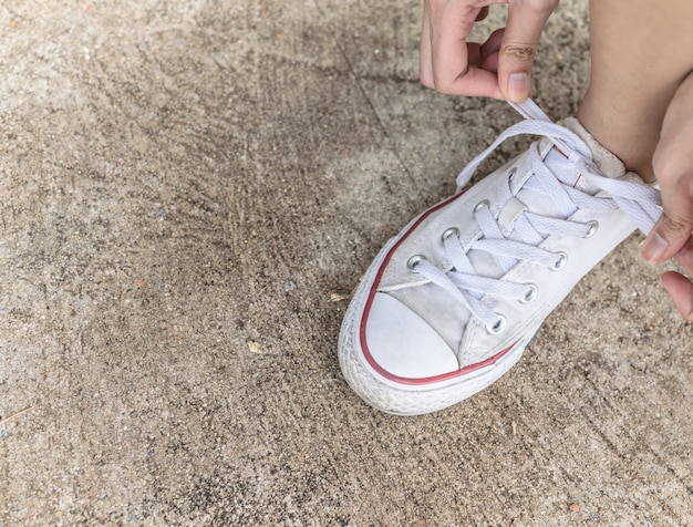 Premium Photo | Shoe laces.