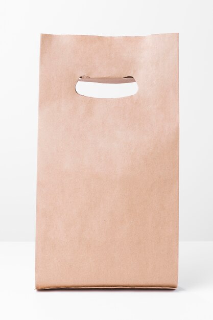 Free Photo | Shopping brown paper bag front view