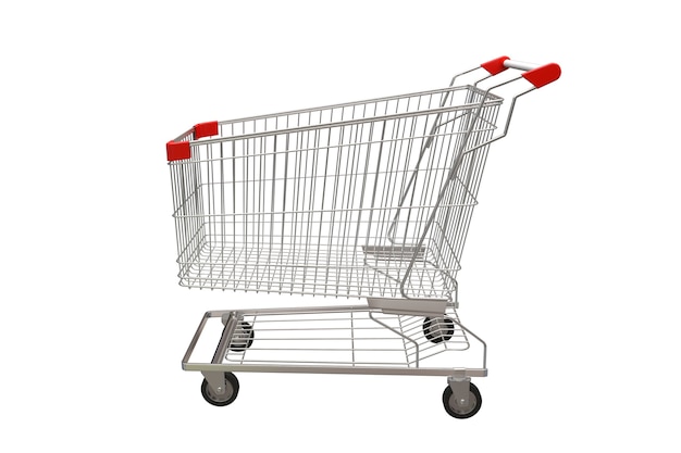 Premium Photo | Shopping cart isolated on white background