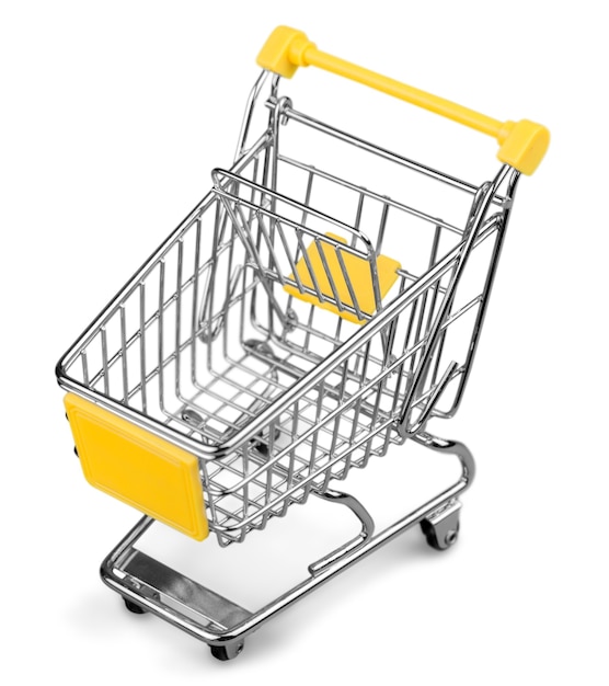 Premium Photo | Shopping cart isolated on white background