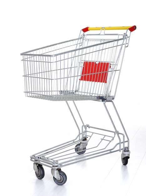 Premium Photo | Shopping cart on white