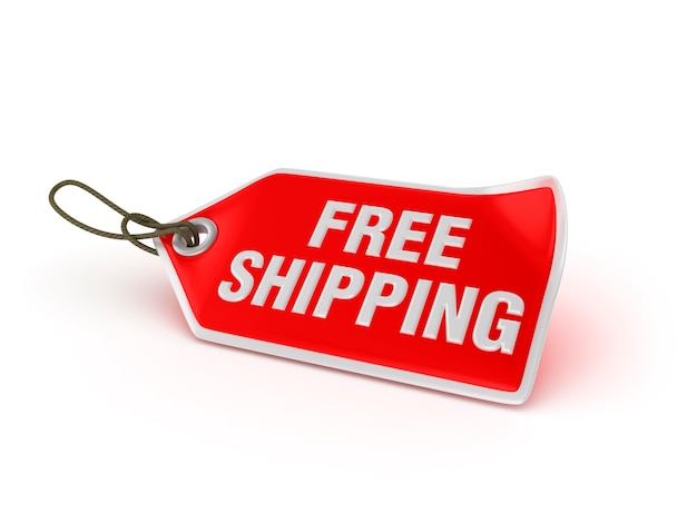 Premium Photo | Shopping price tag free shipping