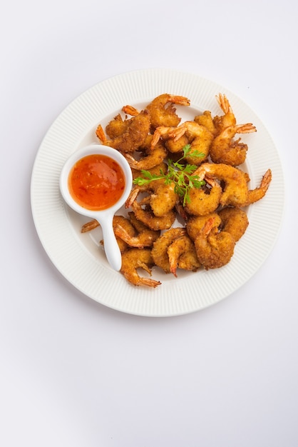 Premium Photo | Shrimp fritters or prawn bajji or jheenga pakodaã â ã â ...