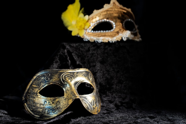 Premium Photo | Side view of carnival masks