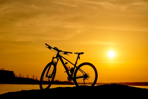 bicycle sunset
