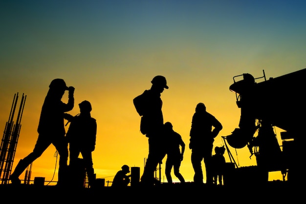 Concrete Worker Clip Art Silhouette