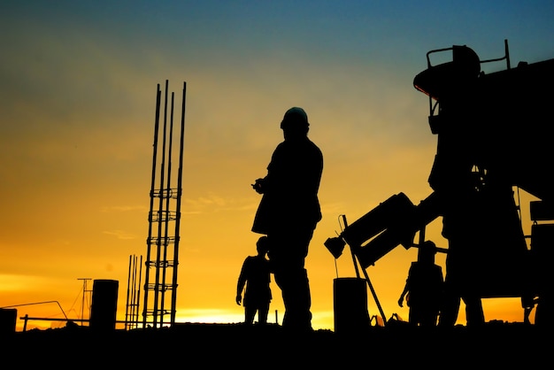 Concrete Worker Clip Art Silhouette