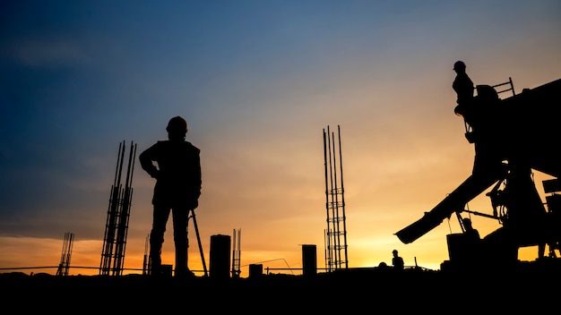 Concrete Worker Clip Art Silhouette