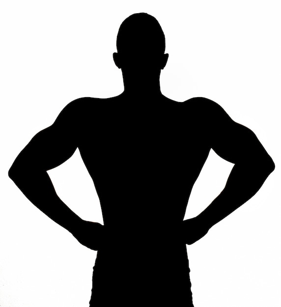 Premium Photo Silhouette Of Muscle Sexy Naked Young Man 6891