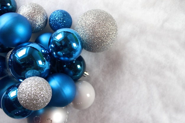 white and silver christmas balls