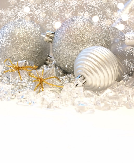 Silver christmas balls Photo | Free Download