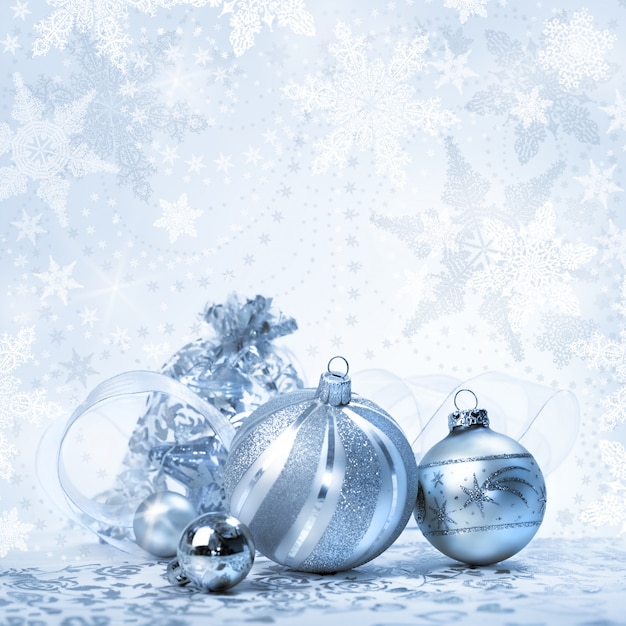 Premium Photo Silver Christmas