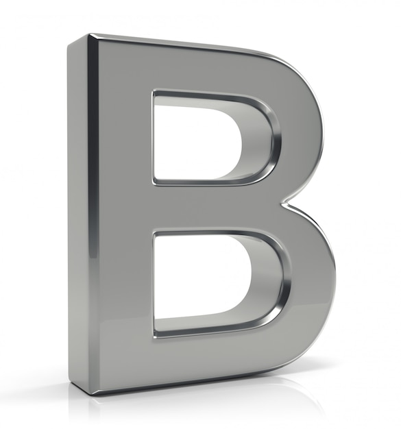 Premium Photo | Silver Letter B