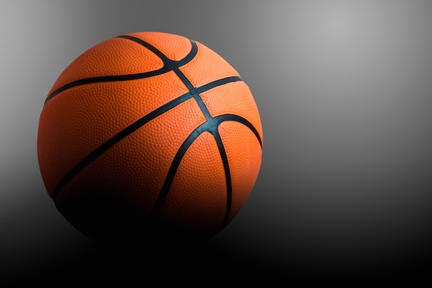 Single basketball on a black and white background Photo | Premium Download