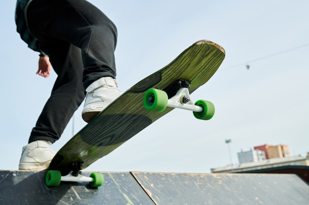 Premium Photo | Skater on ramp closeup