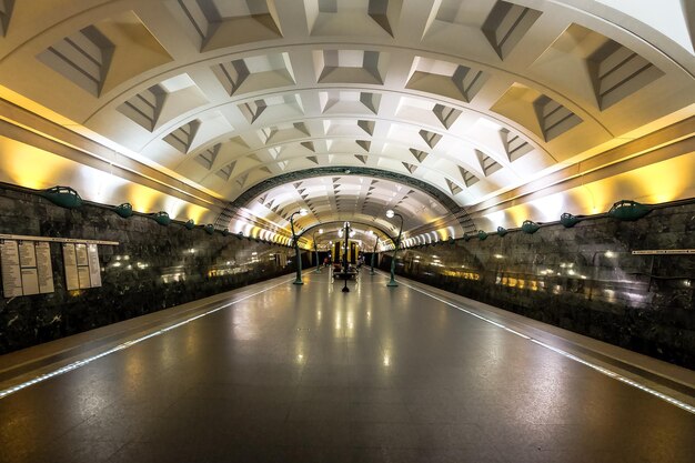 Premium Photo | Slavyansky bulvar subway station this station is on the ...