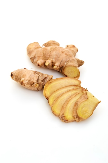 Premium Photo | Sliced fresh ginger root spice