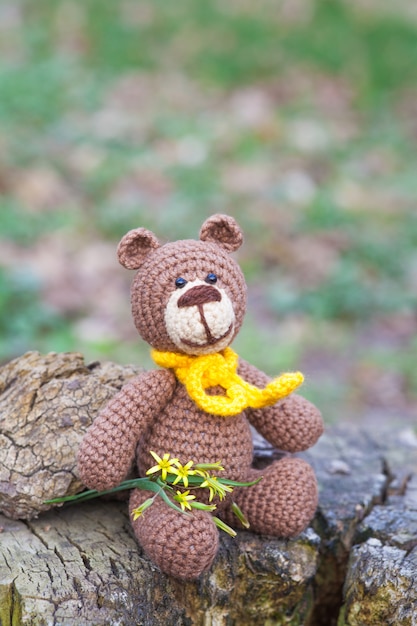 small brown bear toy