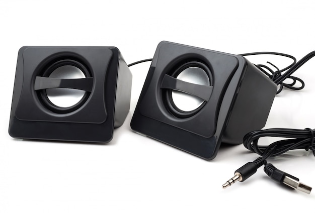 small black speakers