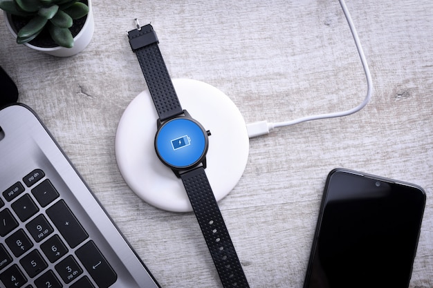 android smartwatch wireless charging