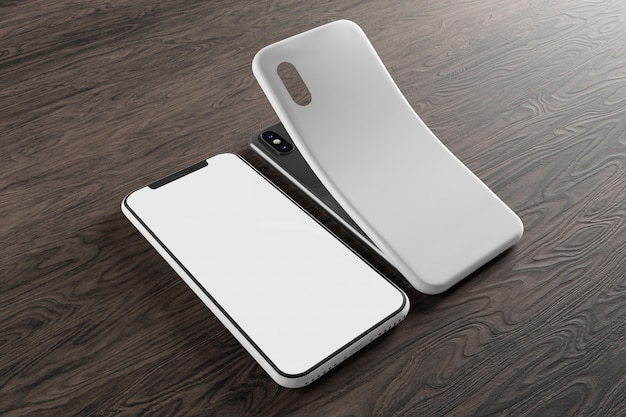 Download Premium Photo | Smartphone screen and case mockup