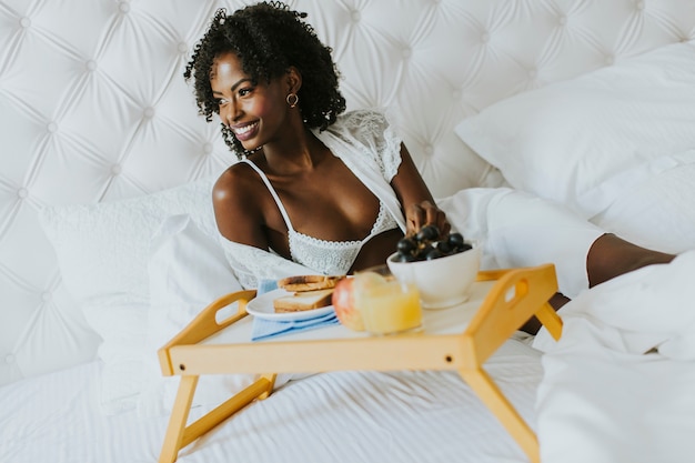 american girl breakfast in bed