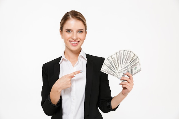 woman holding moneymoney