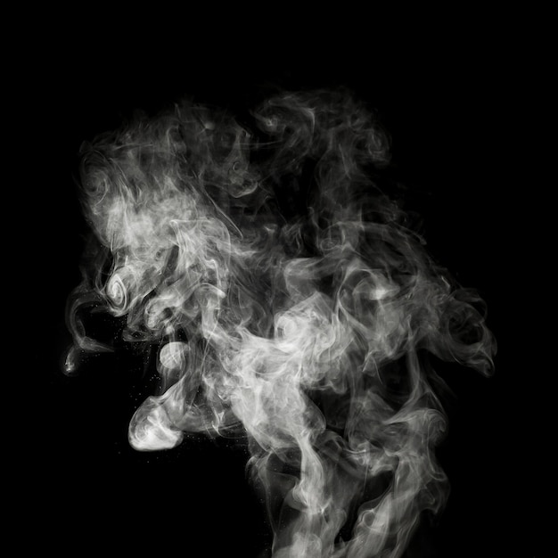 Premium Photo | Smoke on black background. in square.