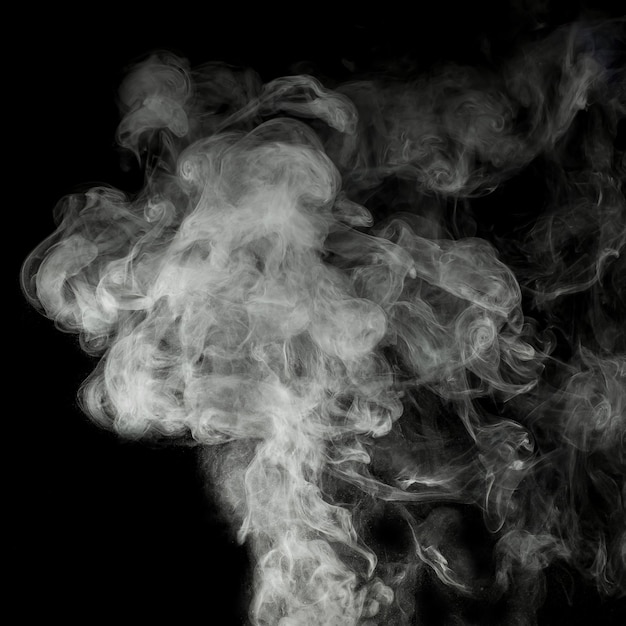 Premium Photo | Smoke on black background. in square.