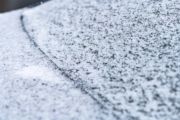 Premium Photo | Snow covered car window