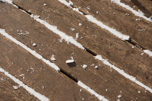 Free Photo | Snow on a wooden table