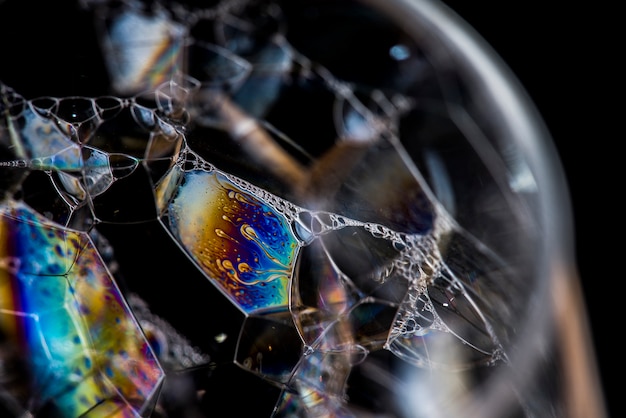 Premium Photo Soap Bubbles Macro Art Style